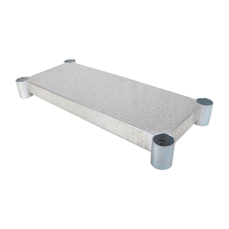Galvanized Steel Work Table Adjustable Undershelf, 24W X 24D